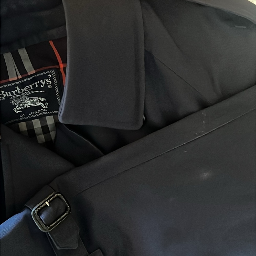 BURBERRY’S of London Men's Navy Blue Trench Coat - Picture 16 of 16